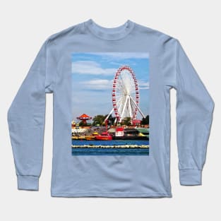 Chicago IL - Ferris Wheel at Navy Pier Long Sleeve T-Shirt